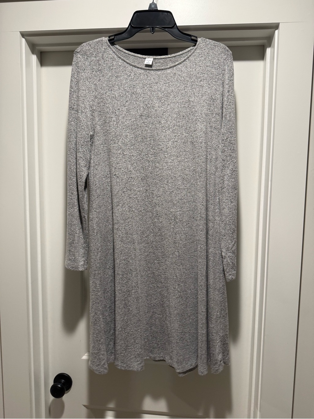 Old Navy Heather Gray Long Sleeve Swing Dress